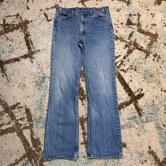 Vintage Levi's 517 Orange Tab Bootcut Jeans Size 34x34 90s Western - Picture 2 of 7